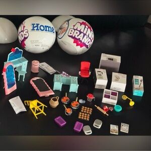 Huge lot Mini Brands HOME series miniature doll house diorama pretend play items